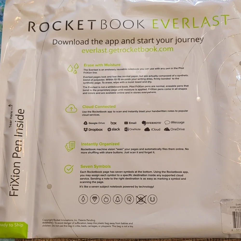 Rocketbook Everlast Reusable Notebook Dark Blue